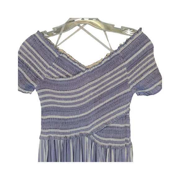 Japna Women's Criss/Cross Striped Bandage Dress size S, Blue & White - Picture 5 of 8